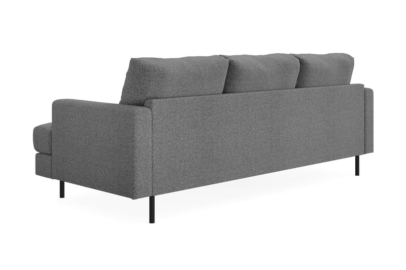Menard Compact 3-seters Venstrevendt L-formet Divansofa i Stoff - Mørk grå - Møbler - Sofaer - Sofaer med sjeselong - 3 seters sofa med divan