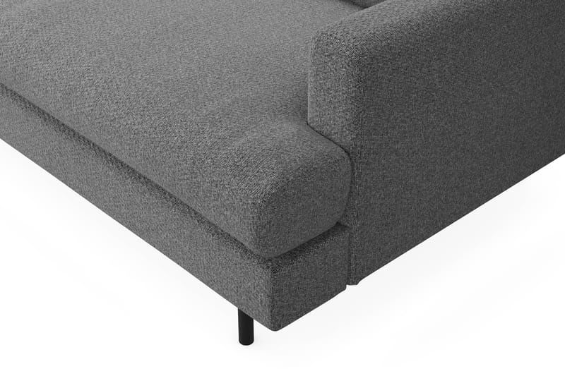 Menard Compact 3-seters Venstrevendt L-formet Divansofa i Stoff - Mørk grå - Møbler - Sofaer - Sofaer med sjeselong - 3 seters sofa med divan