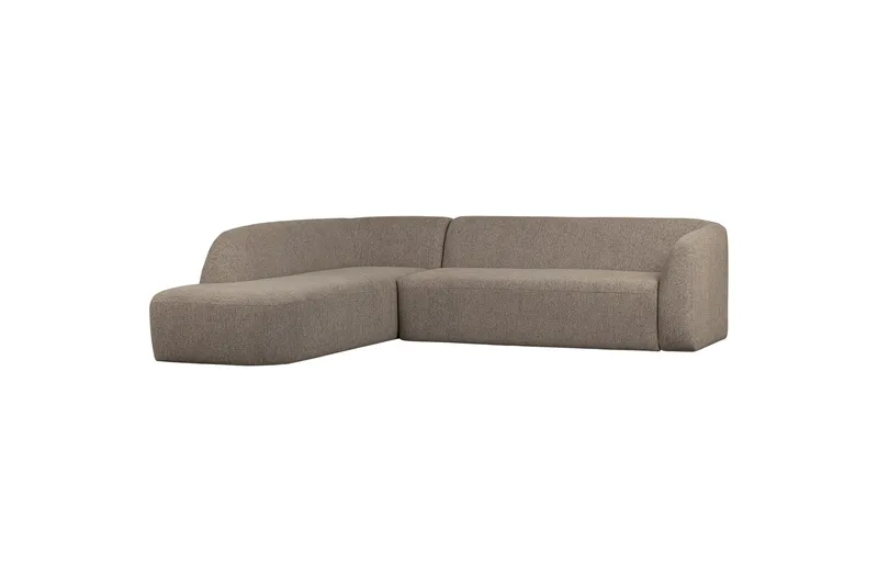 Mooli Sofa med Sjeselong 3-seter, Lyse brun