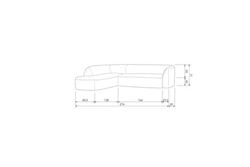 Mooli Sofa med Sjeselong 3-seter - Lyse brun - Møbler - Sofaer - Sofaer med sjeselong - 3 seters sofa med divan