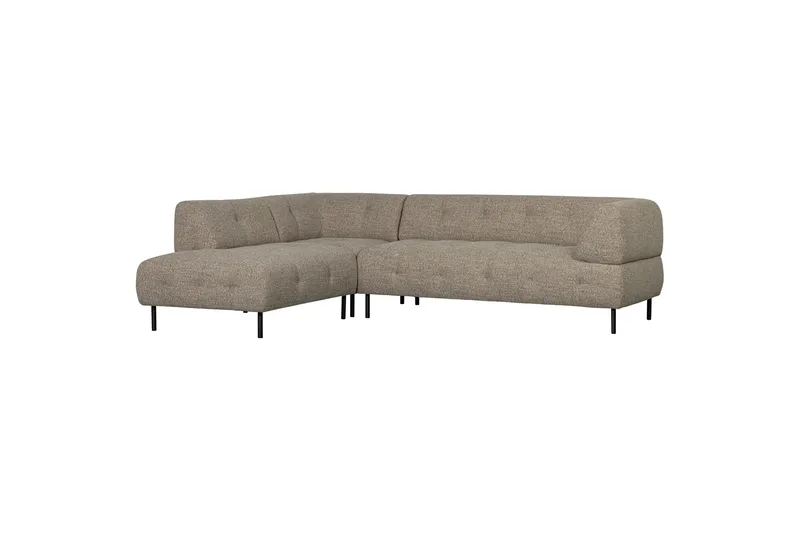 Ranta Sofa med Sjeselong 3-seter, Brun