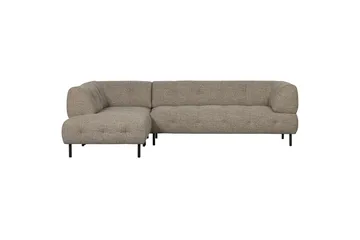 Ranta Sofa med Sjeselong 3-seter - Brun - Møbler - Sofaer - Sofaer med sjeselong - 3 seters sofa med divan