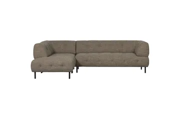 Ranta Sofa med Sjeselong 3-seter - Mørkebrun - Møbler - Sofaer - Sofaer med sjeselong - 3 seters sofa med divan