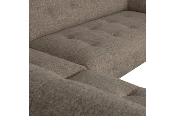 Ranta Sofa med Sjeselong 3-seter - Mørkebrun - Møbler - Sofaer - Sofaer med sjeselong - 3 seters sofa med divan