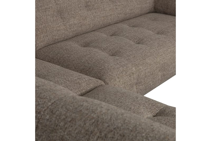 Ranta Sofa med Sjeselong 3-seter - Mørkebrun - Møbler - Sofaer - Sofaer med sjeselong - 3 seters sofa med divan