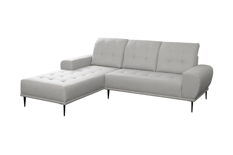 3-seters Sofa med Divan Rapana Venstre med Puter - Beige - 3 seters sofa med divan - Sofaer med sjeselong