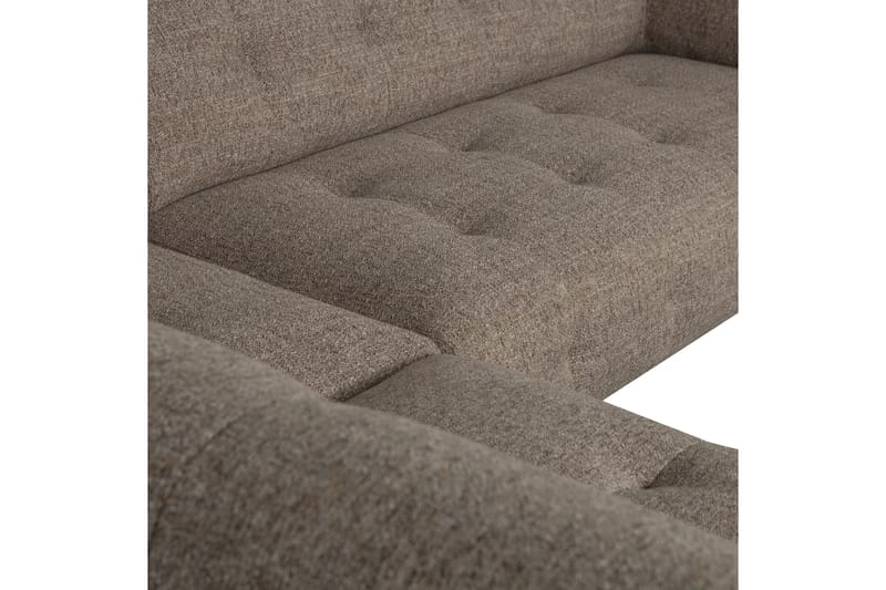 Sofa med chaiselong Kuusirant 3-seter - Mørkebrun - 3 seters sofa med divan - Sofaer med sjeselong