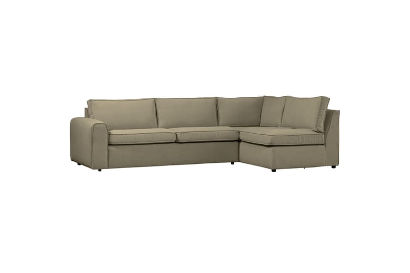 Sofa med chaiselong Vinal 3-seter - Lysegrønn - 3 seters sofa med divan - Sofaer med sjeselong