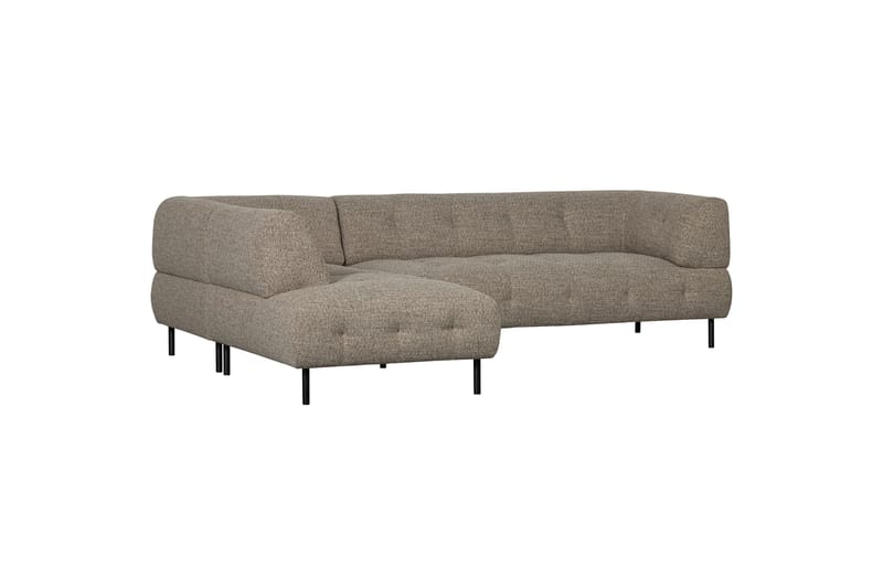 Sofa med sjeselong Kuusirant 3-seter - Brun - 3 seters sofa med divan - Sofaer med sjeselong