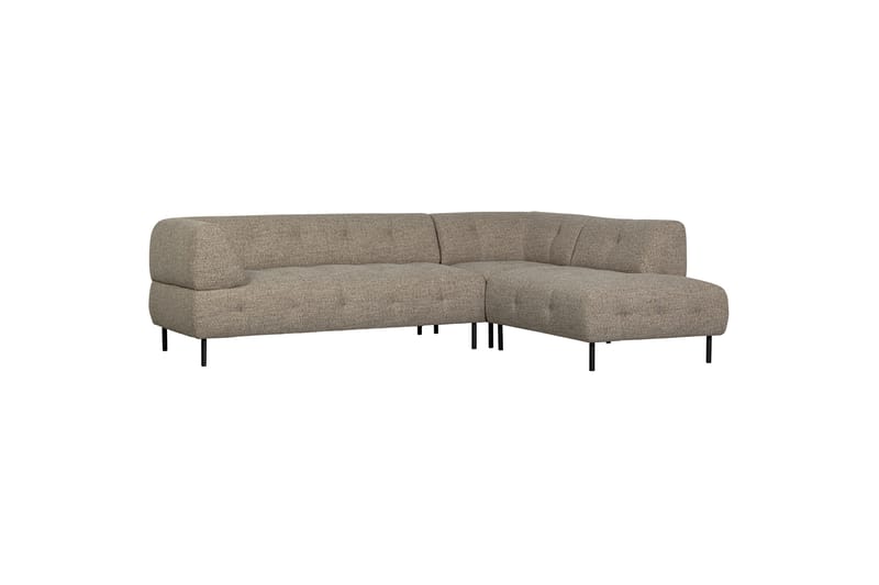 Sofa med sjeselong Kuusirant 3-seter - Brun - 3 seters sofa med divan - Sofaer med sjeselong