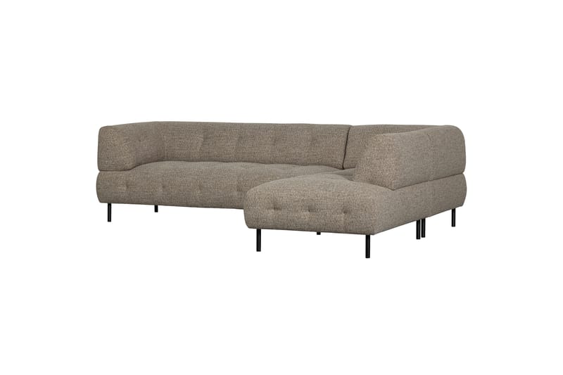Sofa med sjeselong Kuusirant 3-seter - Brun - 3 seters sofa med divan - Sofaer med sjeselong