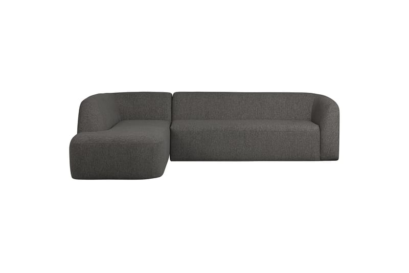 Sofa med sjeselong Mooli 3-seter - Grå/Svart - 3 seters sofa med divan - Sofaer med sjeselong