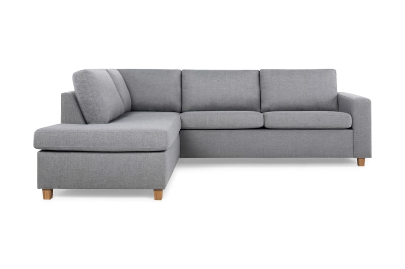 Sofa Nevada 2,5-seter med Sjeselong Venstre - Lysgrå - 3 seters sofa med divan - Sofaer med sjeselong