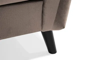 Trend 4-seters Venstrevendt L-formet Sjeselongsofa i Fløyel - Brun - Møbler - Sofaer - Sofaer med sjeselong - 4 seters sofa med divan