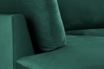 Trend 4-seters Venstrevendt L-formet Sjeselongsofa i Fløyel - Grønn - Møbler - Sofaer - Sofaer med sjeselong - 4 seters sofa med divan