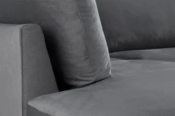 Trend 4-seters Venstrevendt L-formet Sjeselongsofa i Fløyel - Lys grå - Møbler - Sofaer - Sofaer med sjeselong - 4 seters sofa med divan