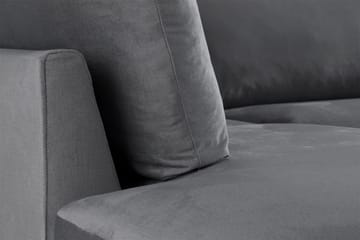 Trend 4-seters Venstrevendt L-formet Sjeselongsofa i Fløyel - Lys grå - Møbler - Sofaer - Sofaer med sjeselong - 4 seters sofa med divan