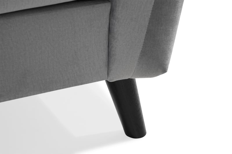 Trend 4-seters Venstrevendt L-formet Sjeselongsofa i Fløyel - Lysegrå - Møbler - Sofaer - Sofaer med sjeselong - 4 seters sofa med divan