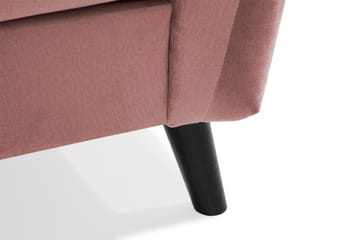 Trend 4-seters Venstrevendt L-formet Sjeselongsofa i Fløyel - Rosa - Møbler - Sofaer - Sofaer med sjeselong - 4 seters sofa med divan