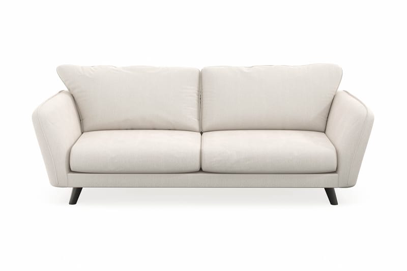 Trend Lyx 3-seters Fløyelssofa - Kremhvit - Møbler - Sofaer - Sofaer med sjeselong - 3 seters sofa med divan