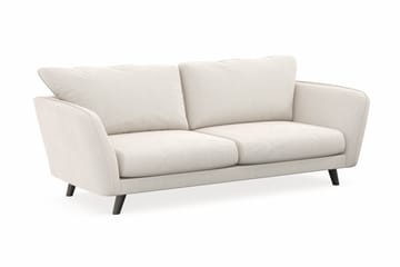 Trend Lyx 3-seters Fløyelssofa - Kremhvit - Møbler - Sofaer - Sofaer med sjeselong - 3 seters sofa med divan