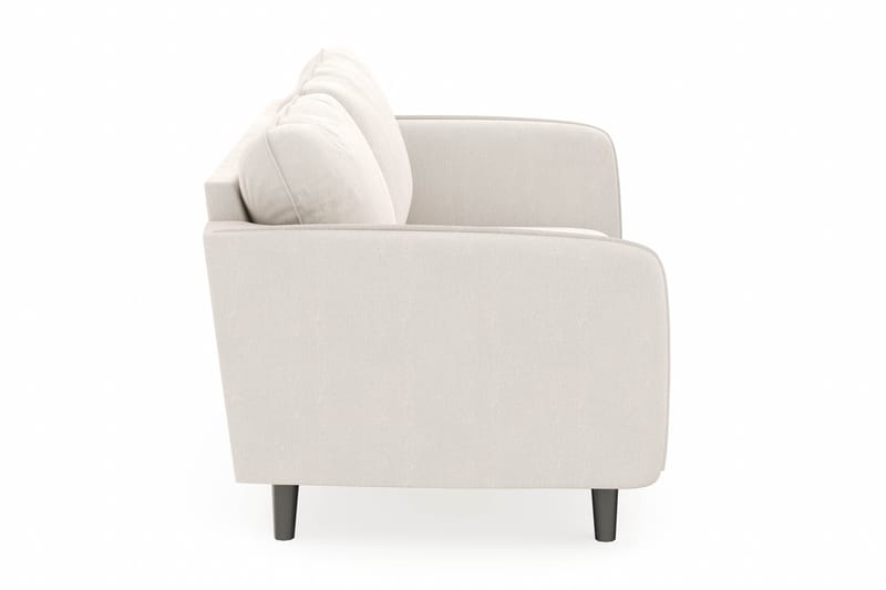 Trend Lyx 3-seters Fløyelssofa - Kremhvit - Møbler - Sofaer - Sofaer med sjeselong - 3 seters sofa med divan
