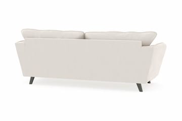Trend Lyx 3-seters Fløyelssofa - Kremhvit - Møbler - Sofaer - Sofaer med sjeselong - 3 seters sofa med divan