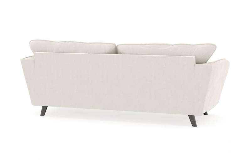 Trend Lyx 3-seters Fløyelssofa - Kremhvit - Møbler - Sofaer - Sofaer med sjeselong - 3 seters sofa med divan