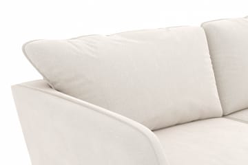 Trend Lyx 3-seters Fløyelssofa - Kremhvit - Møbler - Sofaer - Sofaer med sjeselong - 3 seters sofa med divan