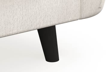 Trend Lyx 3-seters Fløyelssofa - Kremhvit - Møbler - Sofaer - Sofaer med sjeselong - 3 seters sofa med divan