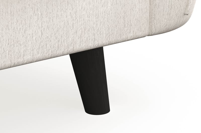 Trend Lyx 3-seters Fløyelssofa - Kremhvit - Møbler - Sofaer - Sofaer med sjeselong - 3 seters sofa med divan
