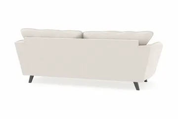 Trend Lyx 3-seters Fløyelssofa - Kremhvit - Møbler - Sofaer - 3 seter sofa