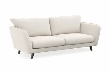 Trend Lyx 3-seters Fløyelssofa - Kremhvit - Møbler - Sofaer - 3 seter sofa