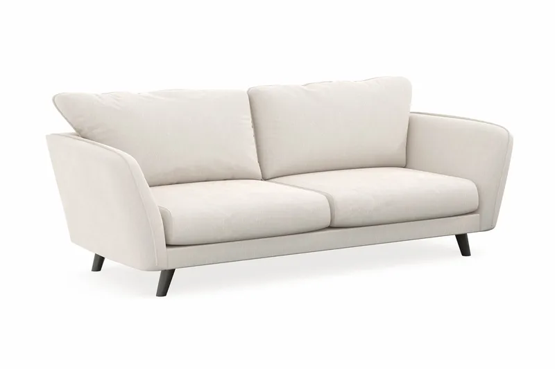 Trend Lyx 3-seters Fløyelssofa - Kremhvit - Møbler - Sofaer - 3 seter sofa