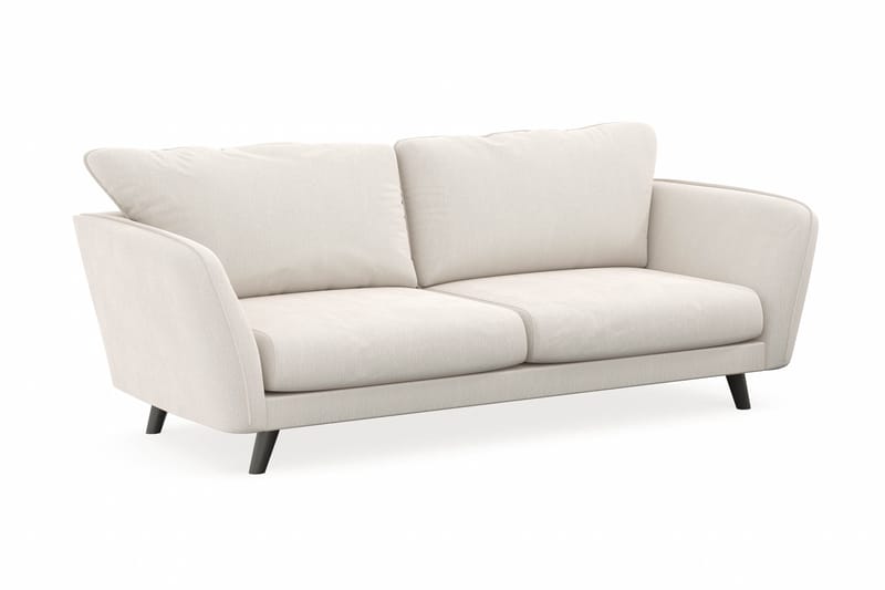 Trend Lyx 3-seters Fløyelssofa - Kremhvit - Møbler - Sofaer - 3 seter sofa