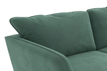 Trend Lyx 3-seters Fløyelssofa - Mørkegrønn - Møbler - Sofaer - Sofaer med sjeselong - 3 seters sofa med divan