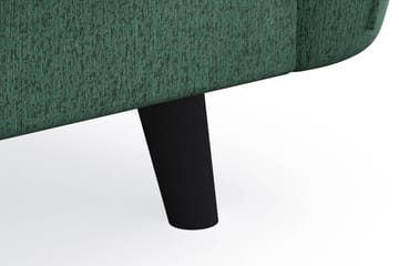 Trend Lyx 3-seters Fløyelssofa - Mørkegrønn - Møbler - Sofaer - Sofaer med sjeselong - 3 seters sofa med divan
