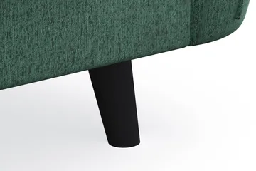 Trend Lyx 3-seters Fløyelssofa - Mørkegrønn - Møbler - Sofaer - Sofaer med sjeselong - 3 seters sofa med divan