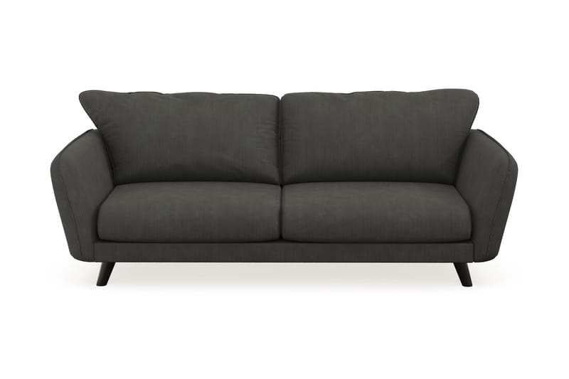 Trend Lyx 3-seters Manchestersofa - Mørk grå - Møbler - Sofaer - Sofaer med sjeselong - 3 seters sofa med divan