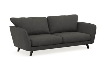 Trend Lyx 3-seters Manchestersofa - Mørk grå - Møbler - Sofaer - Sofaer med sjeselong - 3 seters sofa med divan