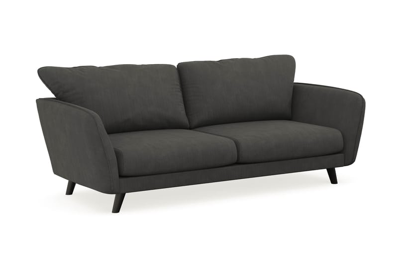 Trend Lyx 3-seters Manchestersofa - Mørk grå - Møbler - Sofaer - Sofaer med sjeselong - 3 seters sofa med divan