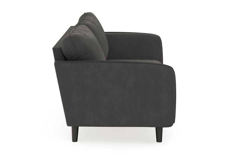 Trend Lyx 3-seters Manchestersofa - Mørk grå - Møbler - Sofaer - Sofaer med sjeselong - 3 seters sofa med divan