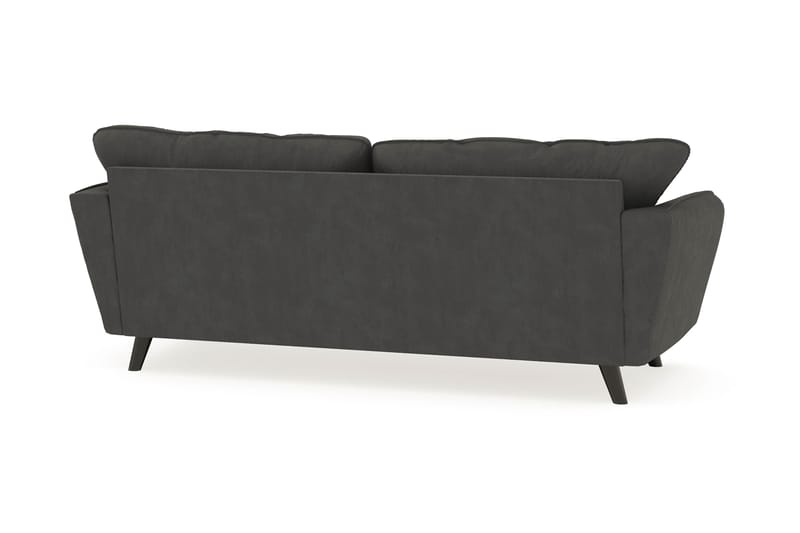 Trend Lyx 3-seters Manchestersofa - Mørk grå - Møbler - Sofaer - Sofaer med sjeselong - 3 seters sofa med divan