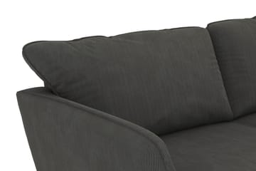 Trend Lyx 3-seters Manchestersofa - Mørk grå - Møbler - Sofaer - Sofaer med sjeselong - 3 seters sofa med divan