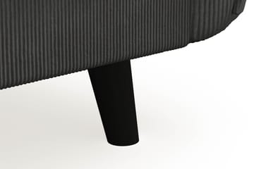 Trend Lyx 3-seters Manchestersofa - Mørk grå - Møbler - Sofaer - Sofaer med sjeselong - 3 seters sofa med divan