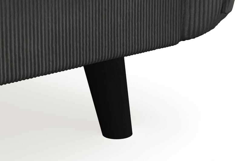 Trend Lyx 3-seters Manchestersofa - Mørk grå - Møbler - Sofaer - Sofaer med sjeselong - 3 seters sofa med divan