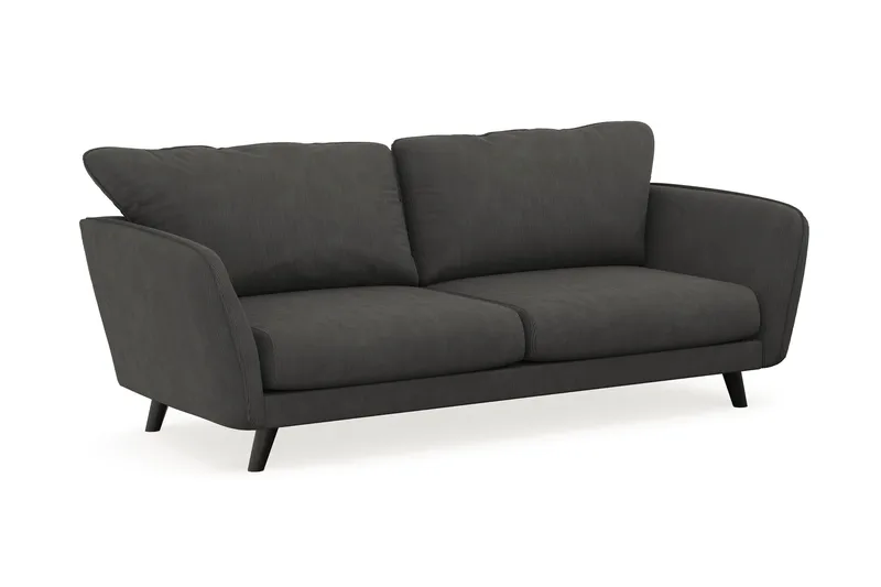 Trend Lyx 3-seters Manchestersofa - Mørk grå - Møbler - Sofaer - 3 seter sofa