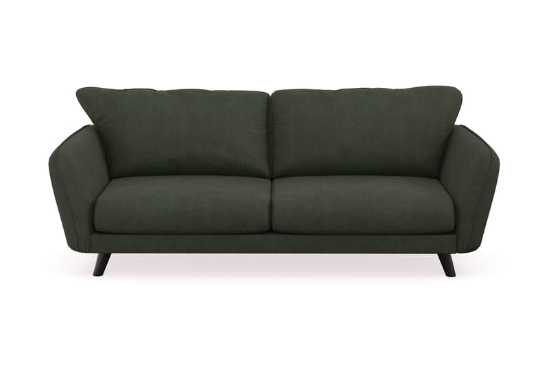 Trend Lyx 3-seters Manchestersofa - Mørkegrønn - Møbler - Sofaer - Sofaer med sjeselong - 3 seters sofa med divan