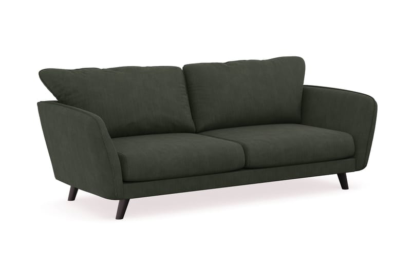 Trend Lyx 3-seters Manchestersofa - Mørkegrønn - Møbler - Sofaer - Sofaer med sjeselong - 3 seters sofa med divan