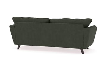 Trend Lyx 3-seters Manchestersofa - Mørkegrønn - Møbler - Sofaer - Sofaer med sjeselong - 3 seters sofa med divan